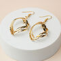 Silver Or Gold Teardrop Twist Dangle Earrings, thumbnail 4 of 5