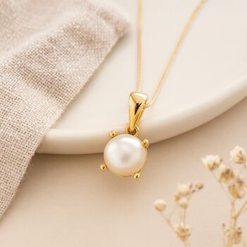 Personalised 9ct Gold Freshwater Pearl Necklace June Birthstone, 4 of 11