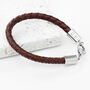 Personalised Sterling Silver Horseshoe Leather Bracelet, thumbnail 1 of 10
