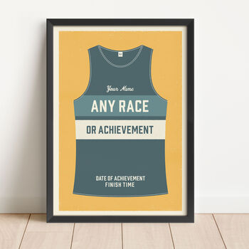 Personalised Running Vest Print With Stripes, 4 of 5