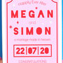 Personalised Wedding Congratulations Pink Greeting Card, thumbnail 2 of 5