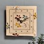 Clock Wall Tile With Bright Flowers, thumbnail 2 of 6