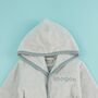 Personalised Grey Hooded Towelling Robe, thumbnail 5 of 6