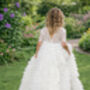 Ophelia In Ivory White Party Girl Or Flower Girl Dress, thumbnail 6 of 8