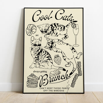 Cool Cats Brunch Poster, 4 of 9