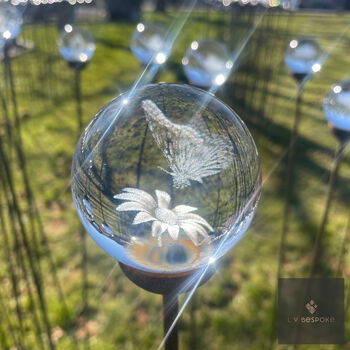 Stylish 3D Crystal Ball Orb Garden Stake, Multiple Designs To Choose From, 2 of 12