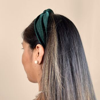 Velvet Knotted Satin Lined Headband 'Gifts For Her', 2 of 6