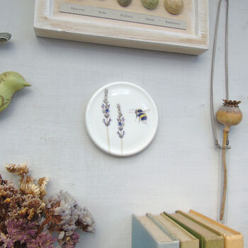 Lavender And Bee Decorative Mini Wall Plate, 2 of 5
