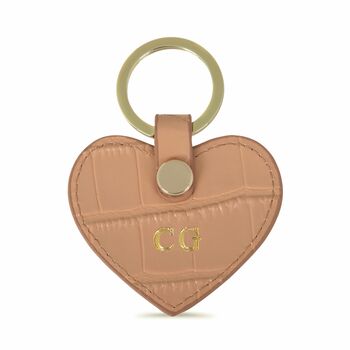 Personalised Leather Heart Key Ring, 8 of 9