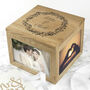 Personalised Couple's Floral Oak Photo Keepsake Box, thumbnail 1 of 6