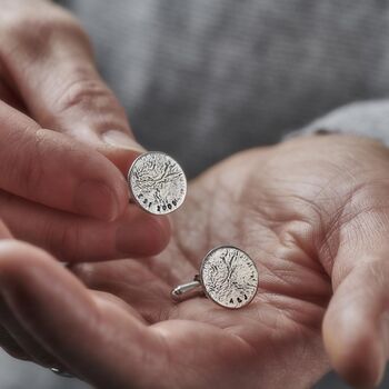 Personalised Men’s Molten Disc Cufflinks, 6 of 9