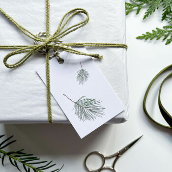 Falling Pine Christmas Gift Tags, 2 of 4