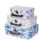 Personalised Set Of Three Blue Floral Suitcases, thumbnail 5 of 7