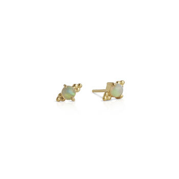 Birthstone Stud Earrings Gold Plated Sterling Silver, 10 of 12