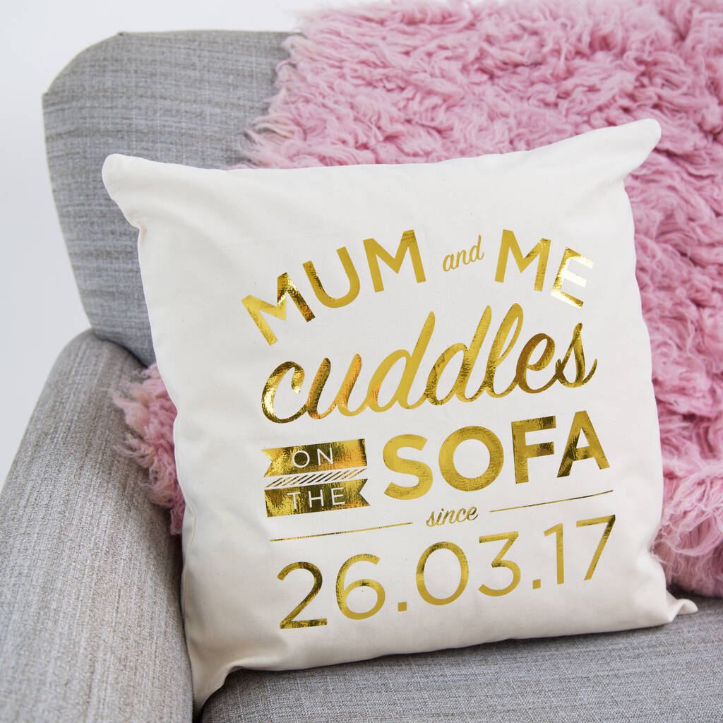 Personalised Metallic Mother's Day Cushion Cover By TwentySeven