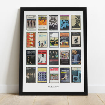 60th Birthday Gift, Albums Of 1964, Personalised Print, 3 of 9
