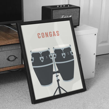 Conga Drum Print | Percussion Music Poster, 3 of 9