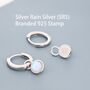 Dangle Moonstone Huggie Hoop In Sterling Silver, thumbnail 8 of 12