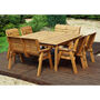Eight Seater Square Garden Table Set With Benches, thumbnail 2 of 3