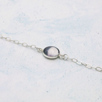 Personalised Sterling Silver Moon Phase Bracelet, 7 of 10
