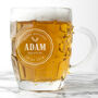 Personalised Happy Birthday Dimpled Beer Glass, thumbnail 1 of 6