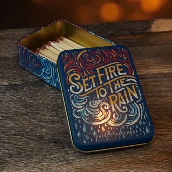 'Set Fire To The Rain' Match Tin Box Adele Music Singer, 2 of 11