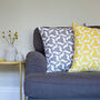 Wave Print Recycled Fabric Cushion, thumbnail 4 of 6