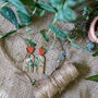 Syngonium Albo Variegata Plant Lovers Earrings, thumbnail 5 of 8