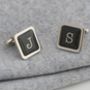 Personalised Vintage Typography Letter Cufflinks, thumbnail 2 of 4