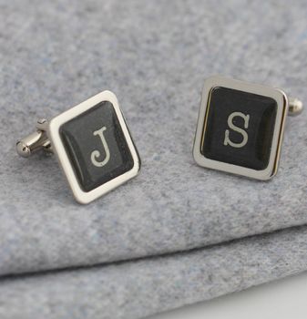 Personalised Vintage Typography Letter Cufflinks, 2 of 4