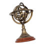 22cm Bronze Armillary Sphere With Wooden Base, thumbnail 8 of 9
