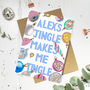 Personalised 'Jingle Tingle' Funny Christmas Card, thumbnail 1 of 3