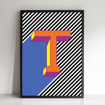 Colourful Bold Alphabet Letters Art Print Gallery Wall, 9 of 12