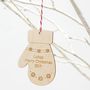 Mitten Personalised Christmas Ornament, thumbnail 1 of 3