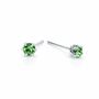 Sterling Silver Peridot Micro Stud Earrings – 3mm, thumbnail 3 of 4