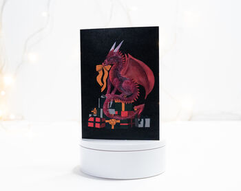 Dragon Gift Box Christmas Card, 3 of 5