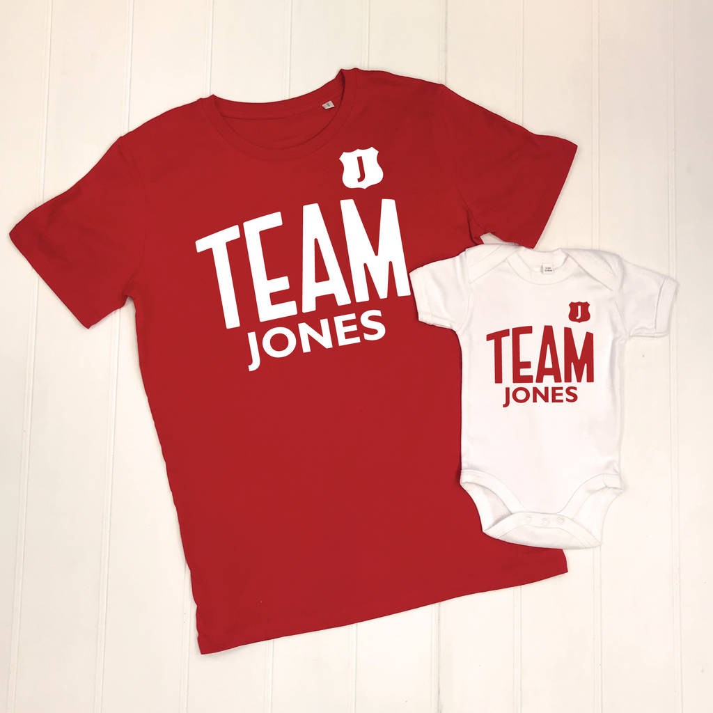 Team Surname Personalised Football Father And Child Set By Lovetree ...
