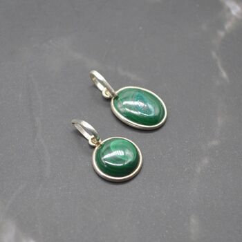 Malachite Pendant: Sterling Silver, Green Gemstone, 5 of 5