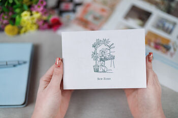 'New Home' Card Botanical Posy Flower Letterbox Gift, 2 of 7