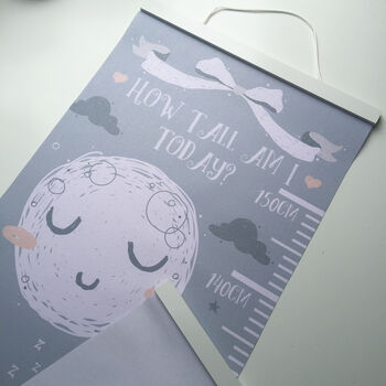 Personalised Hello Moon Height Chart, 2 of 5