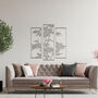 Contemporary Metal Bamboo Triptych Wall Art For Living Room Bedroom Or Hallway, thumbnail 6 of 11