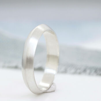 Sterling Silver Plain Band Rings. Silver Wedding Band, 2 of 9
