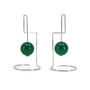 Labyrinth Nº Two Architectural Earrings With Semi Precious Stone, thumbnail 5 of 8