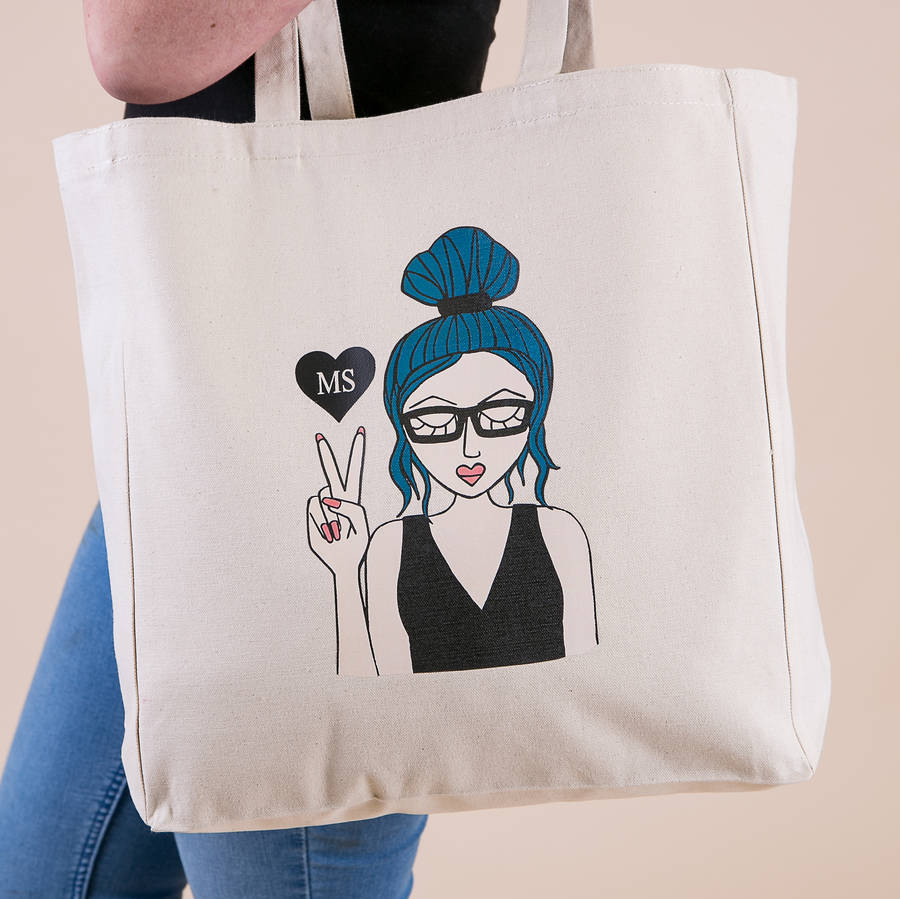 Personalised 'Miss Sassy Tote Bag With Initials By Syd&Co ...