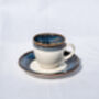 Navy Set Of Six Porcelain Espresso Cup And Saucer, thumbnail 6 of 12