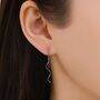 Sterling Silver Swirl Design Ear Threaders, thumbnail 6 of 11