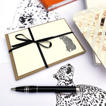 'Leopard Love' Correspondence Cards Set Of Eight, 2 of 6