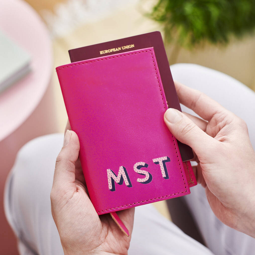 Personalised Women's Leather Passport Cover By Vida Vida