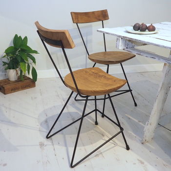 Industrial Wood Bistro Chair, 2 of 4