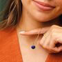 Blue Lapis Healing Stone Necklace, Wisdom, thumbnail 4 of 11